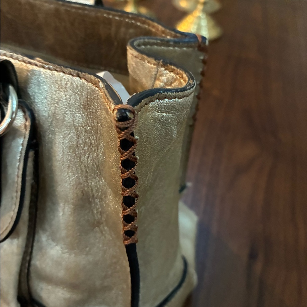 Celine Metallic Gold Leather Tote - Picture 2 of 15